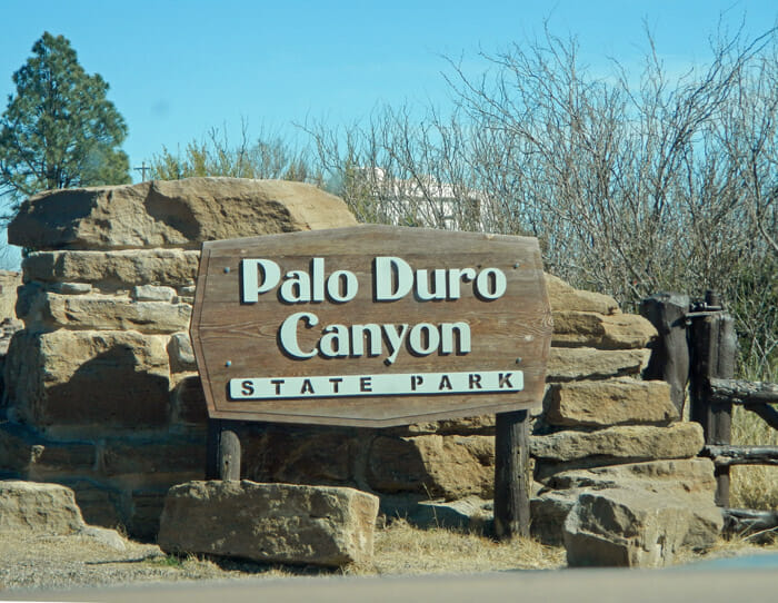 Palo Duro Entrance Sign